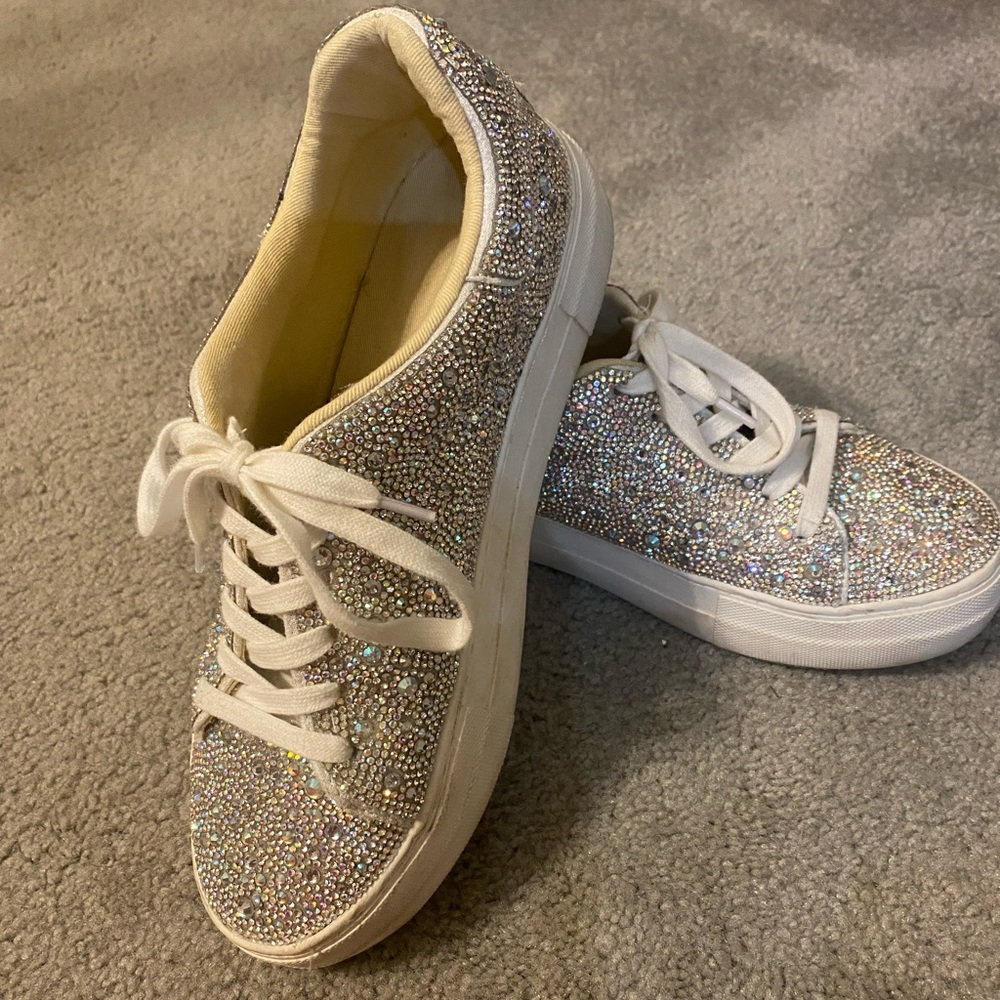 Betsey Johnson 8.5 Rhinestone sneakers